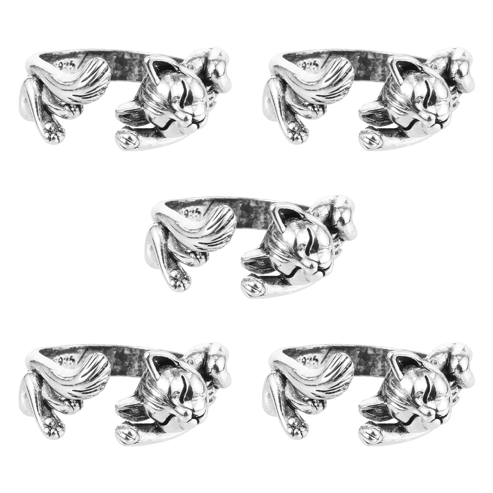 5 Pcs Cat Shaped Open Rings for Knitting Crochet Adjustable Yarn Tension Metal Craft Rings Finger Knitting Ring Thimble Yarn
5 Pcs Cat Shaped Open Rings for Knitting Crochet Adjustable Yarn Tension Metal Craft Rings Finger Knitting Ring Thimble Yarn