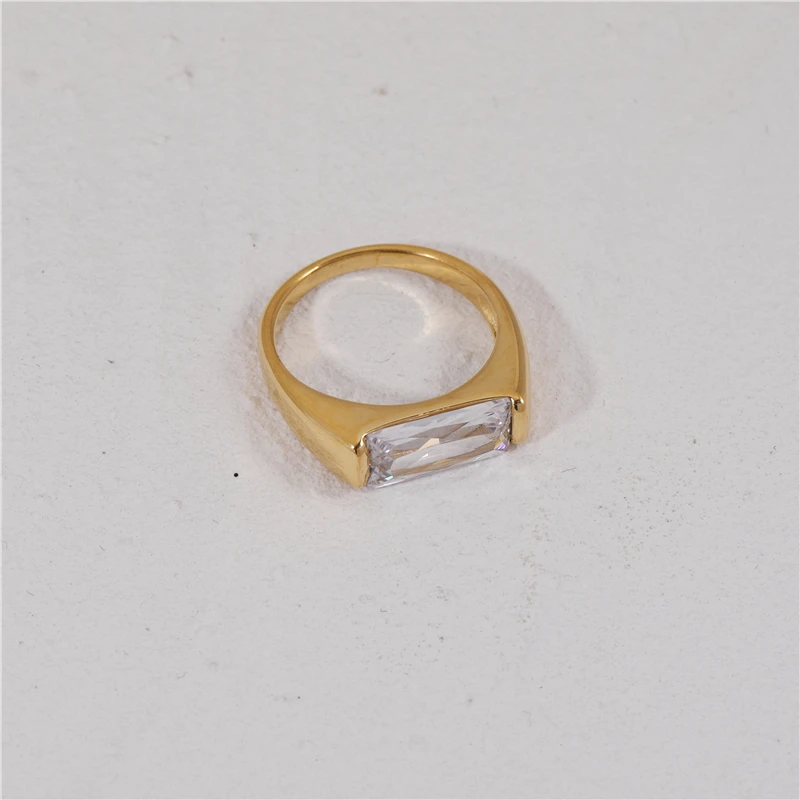 Joolim High End PVD Waterproof Hy poallergenic Fashion Rectangular Bar Zirconia Ring for Women Stainless Steel Jewelry Wholesale
Joolim High End PVD Waterproof Hy poallergenic Fashion Rectangular Bar Zirconia Ring for Women Stainless Steel Jewelry Wholesale