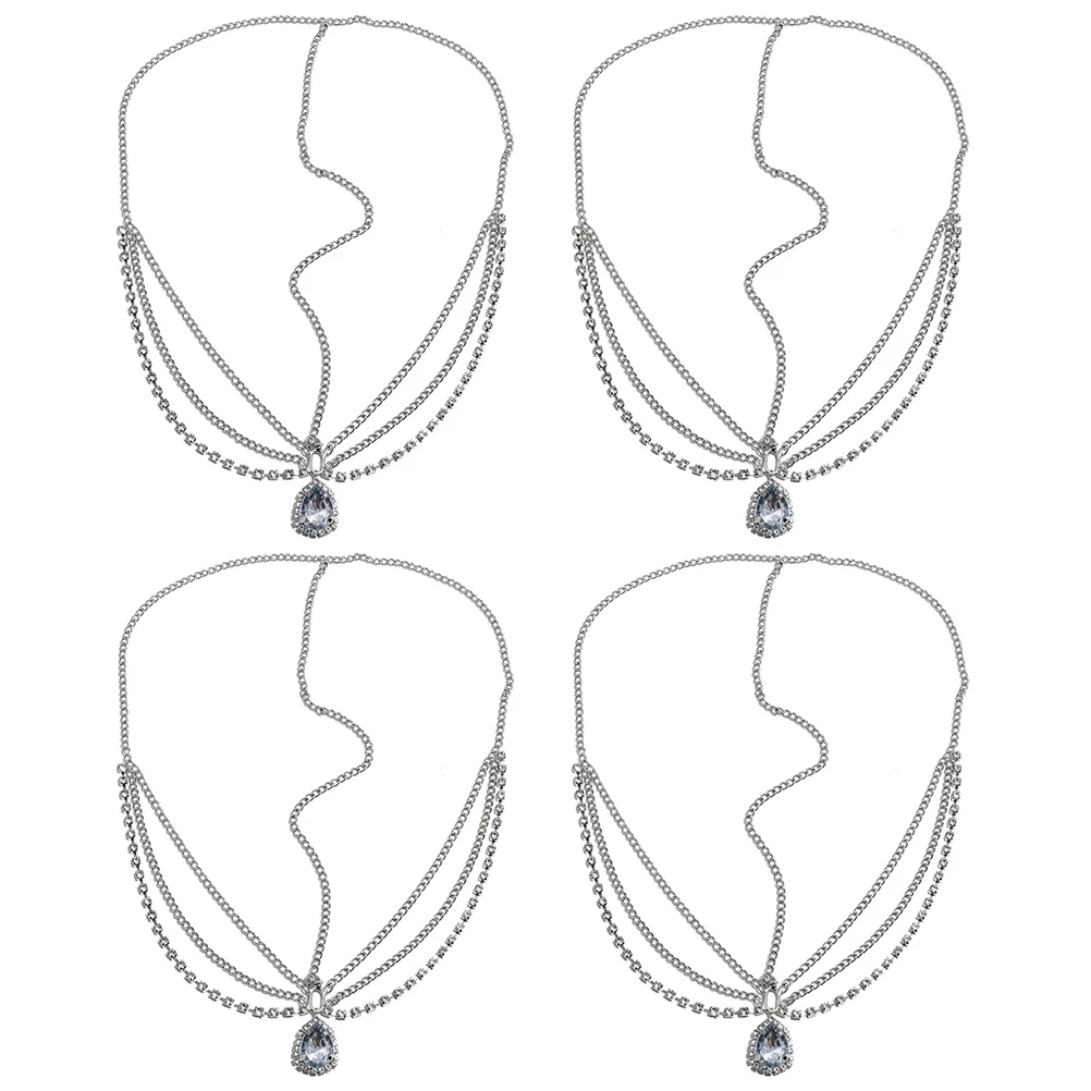 4 Pcs Chain Rhinestones Crystal Silver Women Women Head Chain Wedding Bridal Headband Hair Accessories Stylish Shine
4 Pcs Chain Rhinestones Crystal Silver Women Women Head Chain Wedding Bridal Headband Hair Accessories Stylish Shine