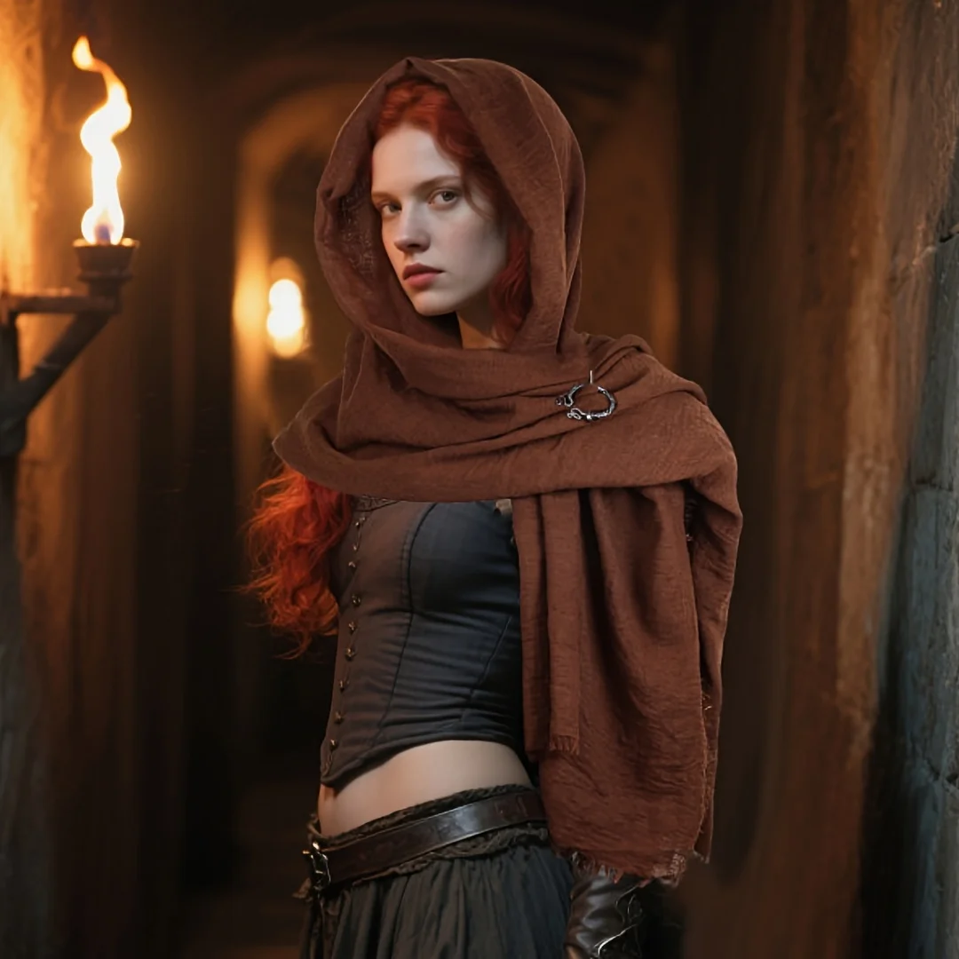 Renaissance Costume Medieval Post Apocalyptic Shawl Scarf, Cloak with Hood Cowl
Renaissance Costume Medieval Post Apocalyptic Shawl Scarf, Cloak with Hood Cowl