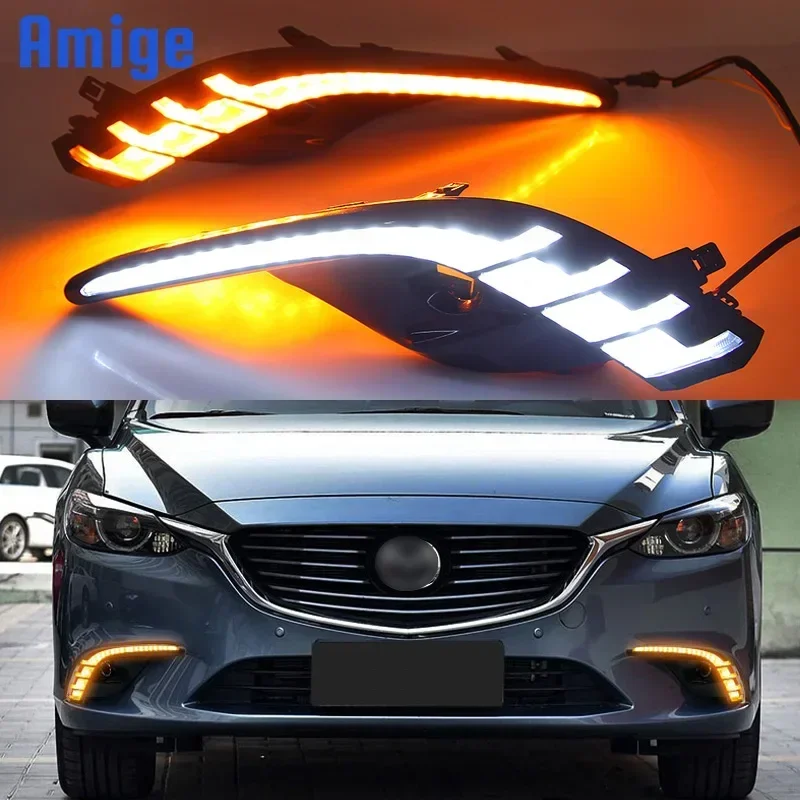 Car LED DRL 12V Daylights For Mazda6 Mazda 6 2017 2018 2019 Yellow Turn Signal Daytime Running Light Car Foglamp
Car LED DRL 12V Daylights For Mazda6 Mazda 6 2017 2018 2019 Yellow Turn Signal Daytime Running Light Car Foglamp