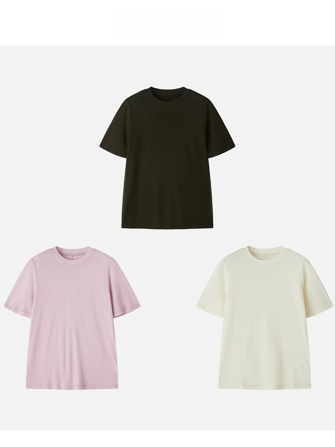 Soft Pure Color Casual Short Sleeve Women's T-shirt JINGJING Relaxing Comfortable Versatile Basic round Neck Top
Soft Pure Color Casual Short Sleeve Women's T-shirt JINGJING Relaxing Comfortable Versatile Basic round Neck Top