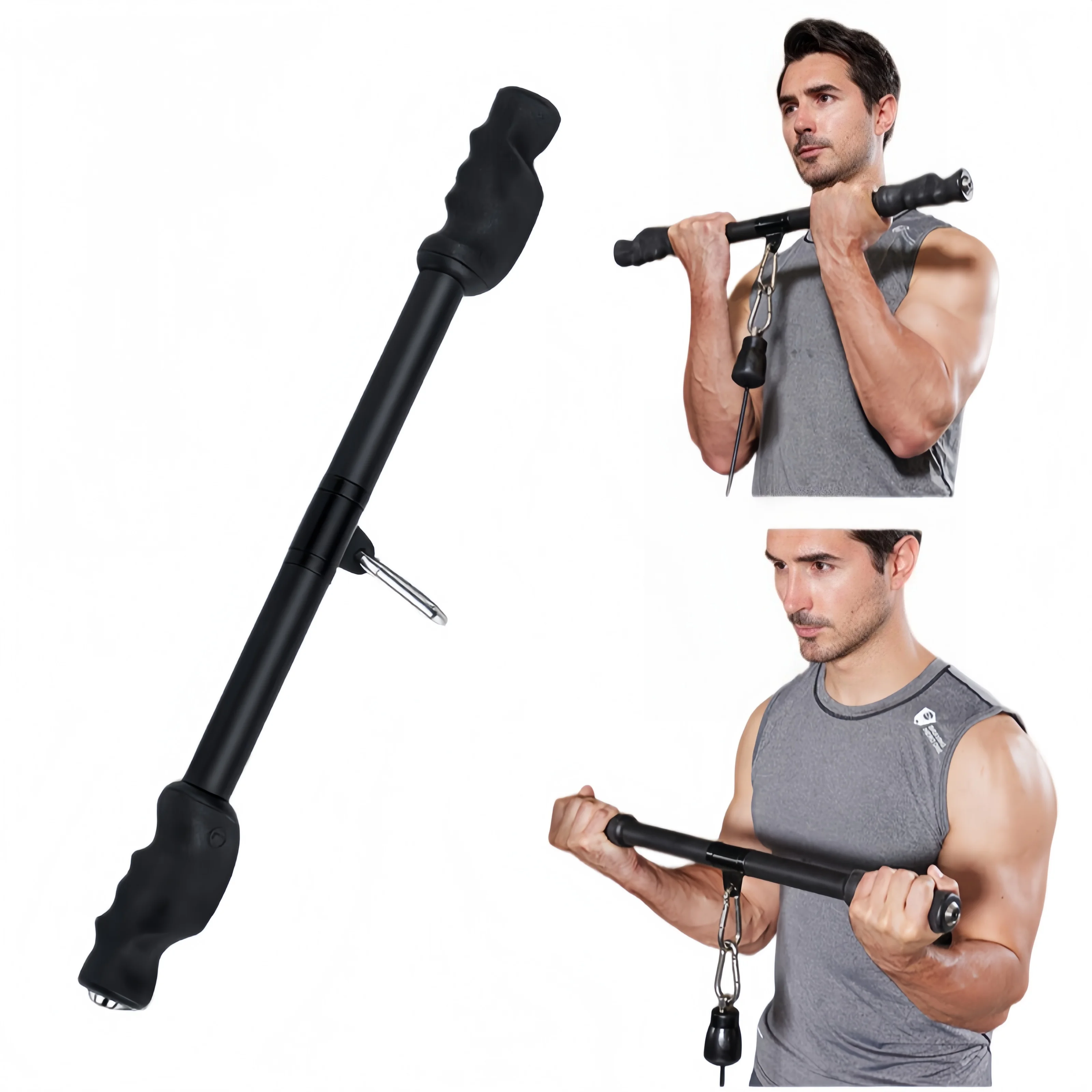 Lat Pull Down Straight Bar Grip Handle, Gym Cable Attachment for Arm Back Strength Workout Training
Lat Pull Down Straight Bar Grip Handle, Gym Cable Attachment for Arm Back Strength Workout Training