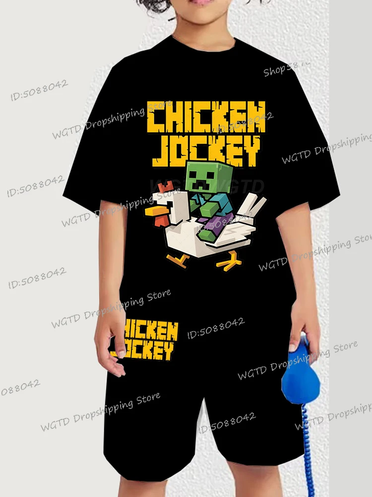 Аниме Chicken Jockey, модные комплекты футболок для мальчиков и девочек, забавные игры, футболки с короткими рукавами, костюмы с героями мультфильмов «Курица Жокей», комплект из 2 предметов
Аниме Chicken Jockey, модные комплекты футболок для мальчиков и девочек, забавные игры, футболки с короткими рукавами, костюмы с героями мультфильмов «Курица Жокей», комплект из 2 предметов
