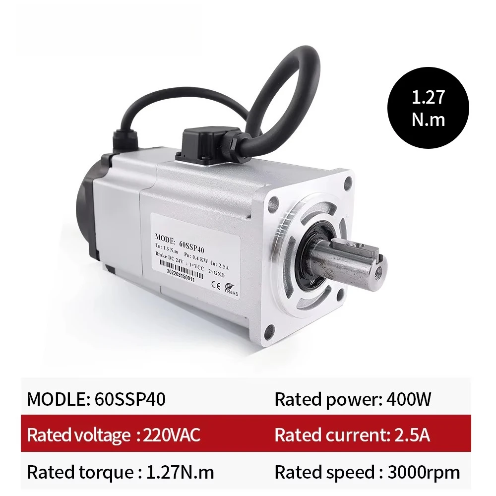 60SSP40 400W Servo Motor & ASD240 Drive | 3000RPM with Brake
60SSP40 400W Servo Motor & ASD240 Drive | 3000RPM with Brake
