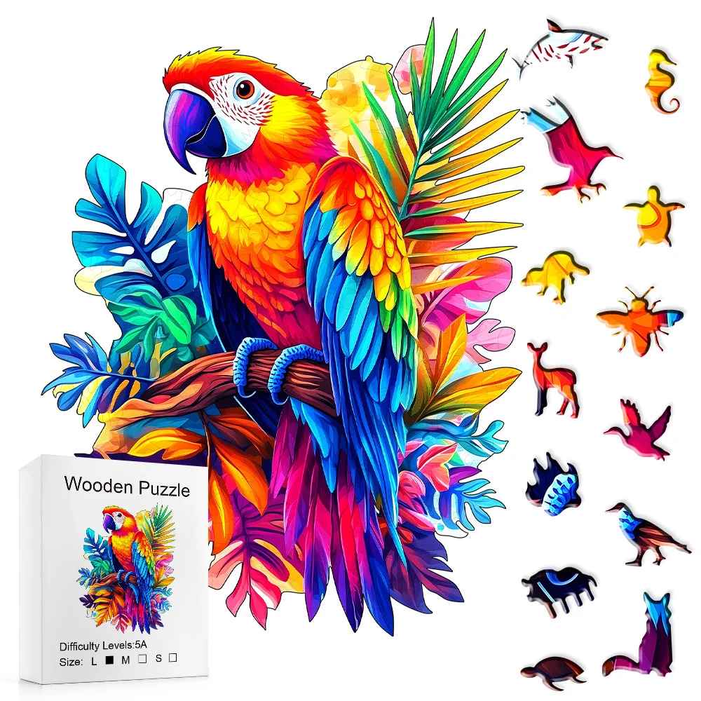 Parrot Tea Party Laser-Cut Wooden Puzzle for Adults: Unique Bird-Shaped Design, Eco-Friendly Craft & Stylish Home/Office Decor
Parrot Tea Party Laser-Cut Wooden Puzzle for Adults: Unique Bird-Shaped Design, Eco-Friendly Craft & Stylish Home/Office Decor