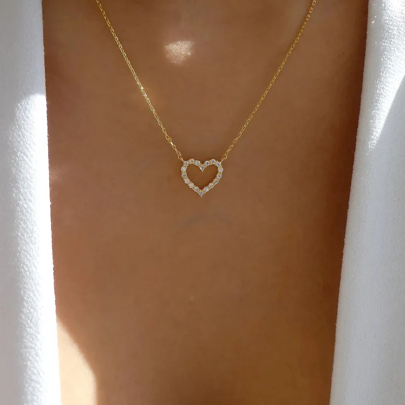 WAKA Crystal Diamond Heart Pendant Necklace Ladies Fashion Sweet Romantic Niche Design Jewelry Party Gift
WAKA Crystal Diamond Heart Pendant Necklace Ladies Fashion Sweet Romantic Niche Design Jewelry Party Gift
