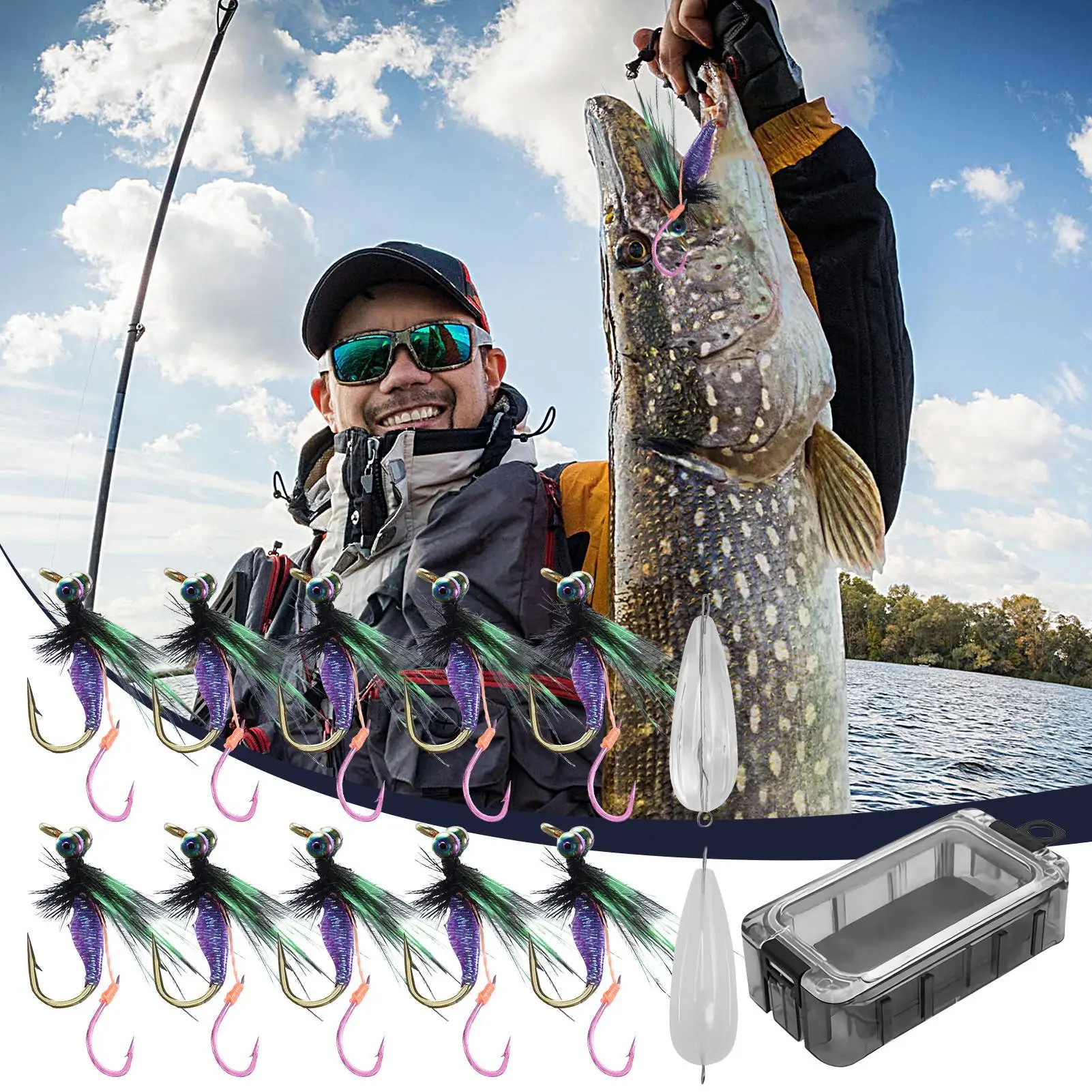 Fly Fishing Lures Fly Hook Soft Bait Double Hook Simulated Attractant 10 Pieces Bait For Freshwater Husband Saltwater Men
Fly Fishing Lures Fly Hook Soft Bait Double Hook Simulated Attractant 10 Pieces Bait For Freshwater Husband Saltwater Men