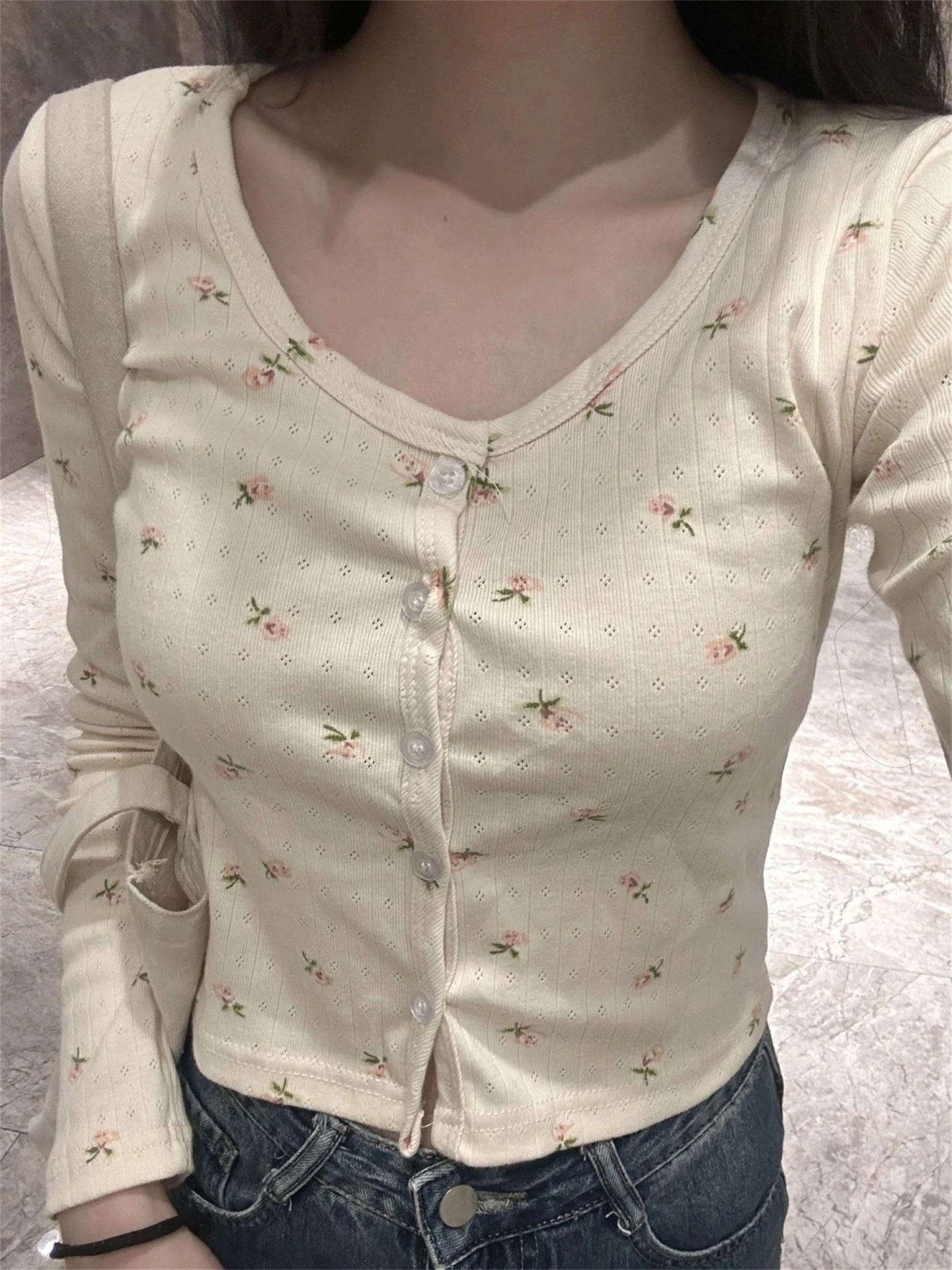 Облегающая футболка из чистого хлопка Long Sve, женская ранняя осень BM ort Base, открытый кардиган, топ с цветочным принтом, удобное дыхание...
Облегающая футболка из чистого хлопка Long Sve, женская ранняя осень BM ort Base, открытый кардиган, топ с цветочным принтом, удобное дыхание...