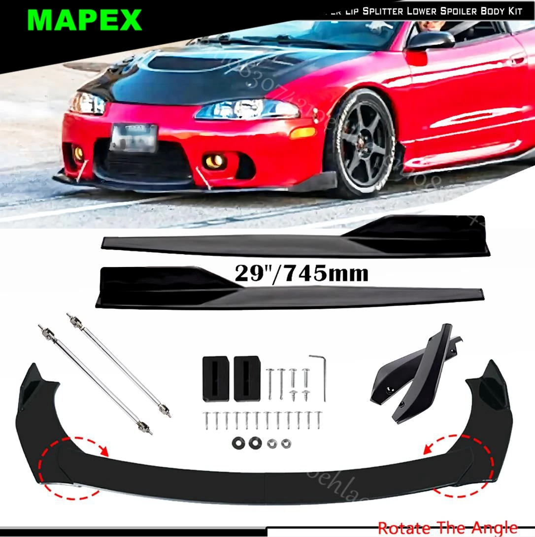 Для Mitsubishi Eclipse Spyder передний бампер, разделитель губ, нижний спойлер, боковая юбка
Для Mitsubishi Eclipse Spyder передний бампер, разделитель губ, нижний спойлер, боковая юбка