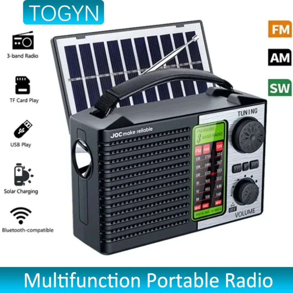 Multi-function Portable Radio FM AM SW Rechargeable USB TF Play Outdoor Solar Wireless Speaker Bluetooth With FM Radio Receiver
Multi-function Portable Radio FM AM SW Rechargeable USB TF Play Outdoor Solar Wireless Speaker Bluetooth With FM Radio Receiver