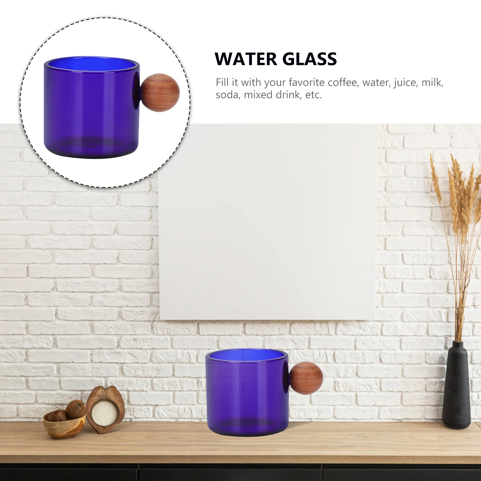 1pc Borosilicate Glass Cup Blue Clear Portable Container Coffee Cup Kitchen Water Container Barware Set
1pc Borosilicate Glass Cup Blue Clear Portable Container Coffee Cup Kitchen Water Container Barware Set