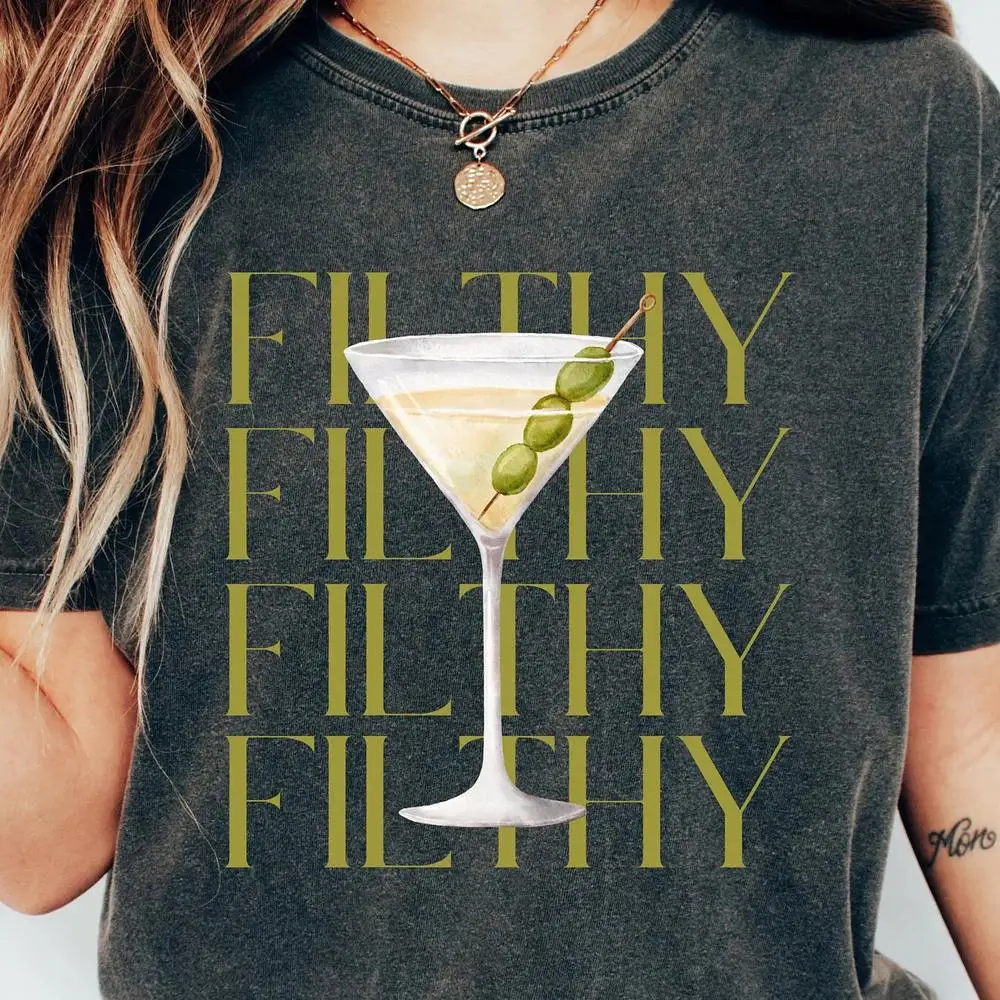 Martini ‘Filthy’ Shirt, Cotton T-shirt, Martini Lover Gift, Bachelorette Party Shirt, Martini Shirt,Women's Clothing
Martini ‘Filthy’ Shirt, Cotton T-shirt, Martini Lover Gift, Bachelorette Party Shirt, Martini Shirt,Women's Clothing