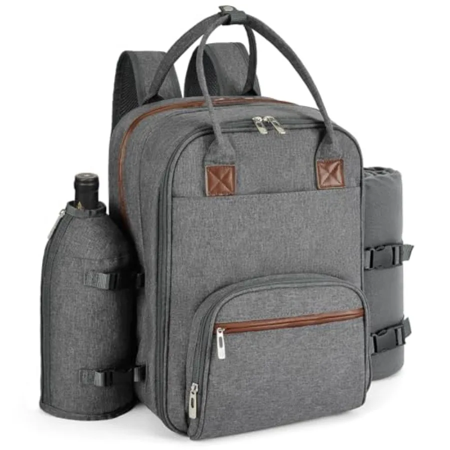 ALLCAMP Picnic Backpack - Insulated Cooler Bag with Compartment Detachable Wine Glass Holder Throw Blanket and Cutlery Set Picn
ALLCAMP Picnic Backpack - Insulated Cooler Bag with Compartment Detachable Wine Glass Holder Throw Blanket and Cutlery Set Picn