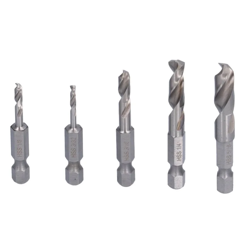 5 Pcs Drill Bits Set Durable High Speed Steel Hex Shank Short Drill Bits For Machining Drilling
5 Pcs Drill Bits Set Durable High Speed Steel Hex Shank Short Drill Bits For Machining Drilling