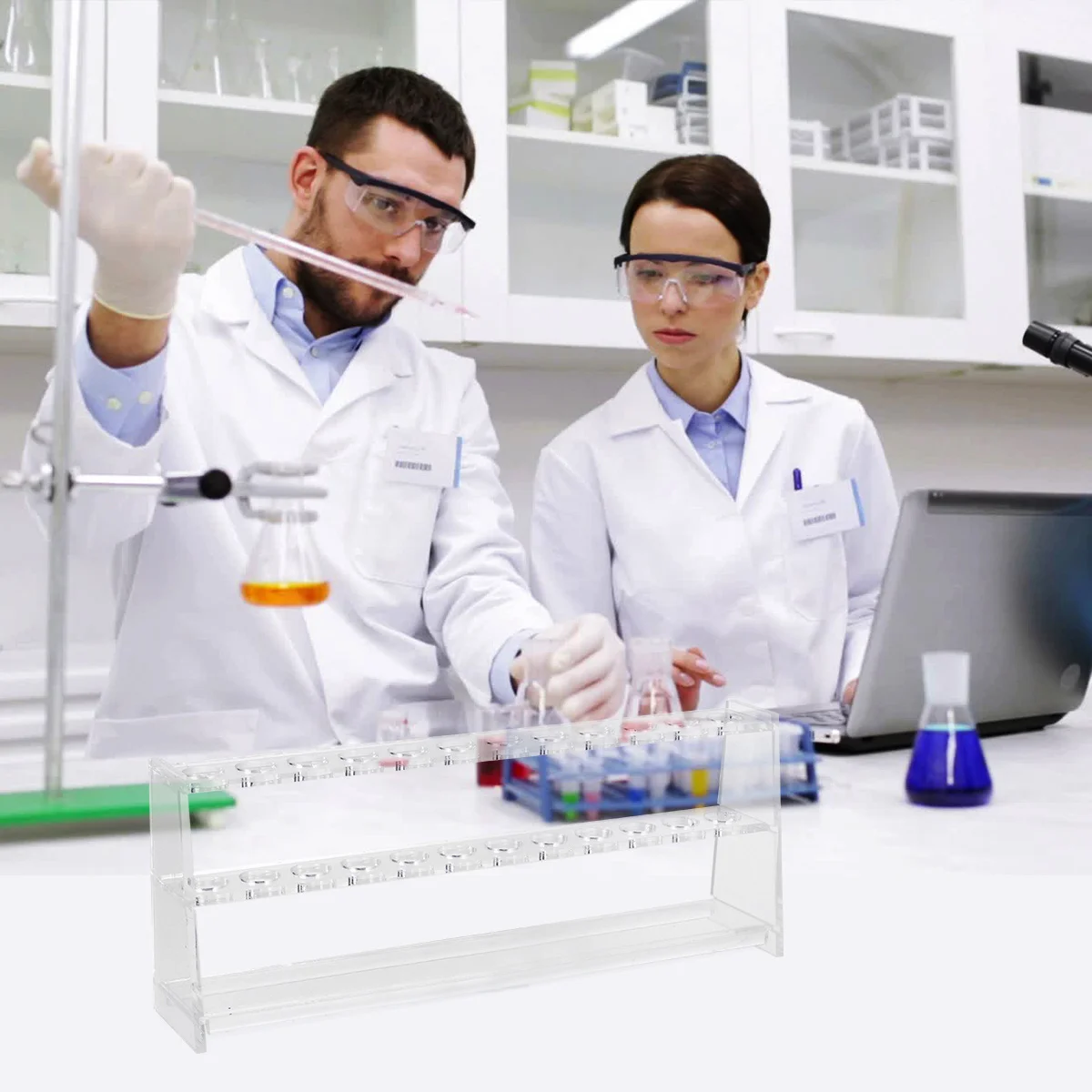 1Set Test Tube Rack Holder Durable Ergonomic Design Transparent 10ml Laboratory Supplies School Laboratory Accessory
1Set Test Tube Rack Holder Durable Ergonomic Design Transparent 10ml Laboratory Supplies School Laboratory Accessory