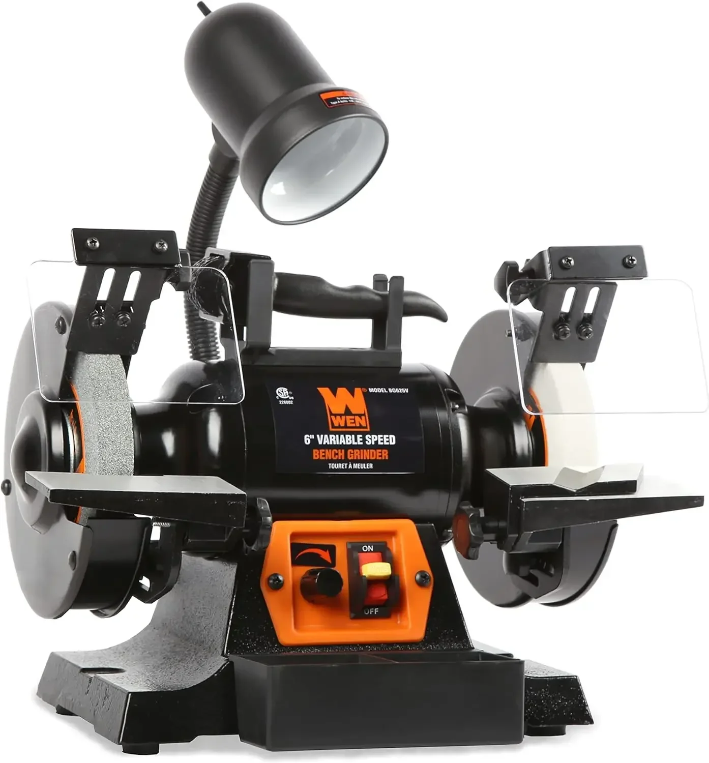 BG625V 2.5-Amp 6-Inch Variable Speed Bench Grinder w/ Flexible Work Light, 6502T 4.3-Amp 4 x 36 in. Belt & 6 in. Disc Sander
BG625V 2.5-Amp 6-Inch Variable Speed Bench Grinder w/ Flexible Work Light, 6502T 4.3-Amp 4 x 36 in. Belt & 6 in. Disc Sander