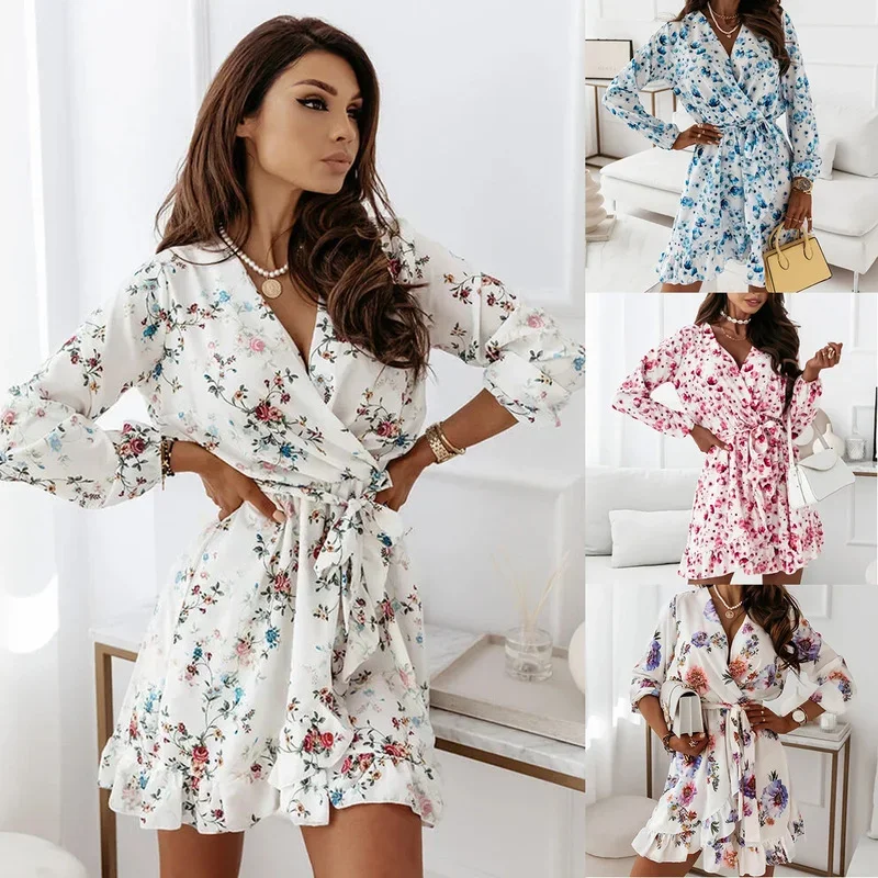 2024 Ruffle Print Dress Summer Fashion V Neck Long Sleeve Irregular Dress Elegant Office Ladies Dress Vestidos French Trend
2024 Ruffle Print Dress Summer Fashion V Neck Long Sleeve Irregular Dress Elegant Office Ladies Dress Vestidos French Trend