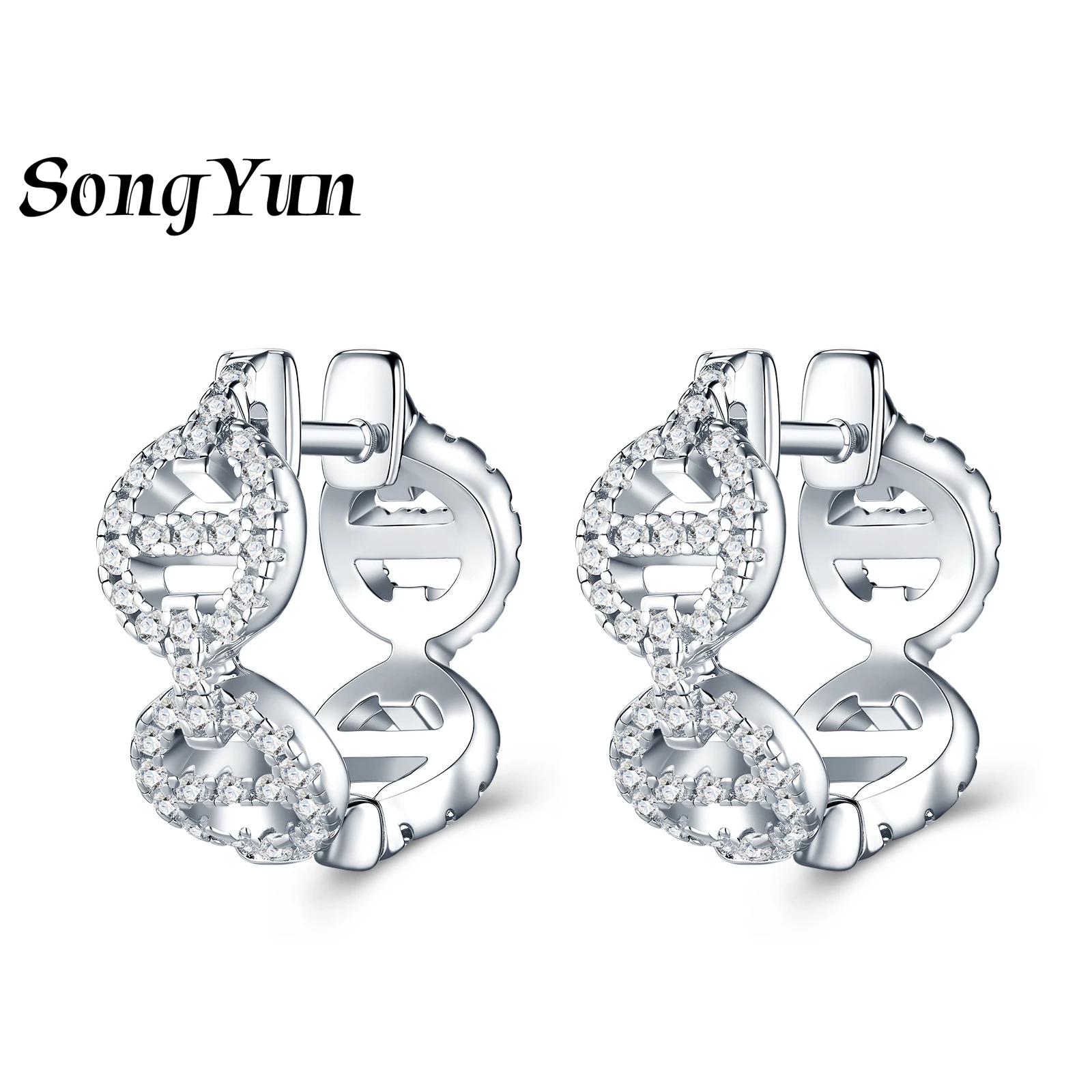 SONGYUN Brand Jewelry 925 Sterling Silver Earrings Moissanite Diamond Hoop Fashion for Women 18K Gold Plated SYT Patent Earring
SONGYUN Brand Jewelry 925 Sterling Silver Earrings Moissanite Diamond Hoop Fashion for Women 18K Gold Plated SYT Patent Earring