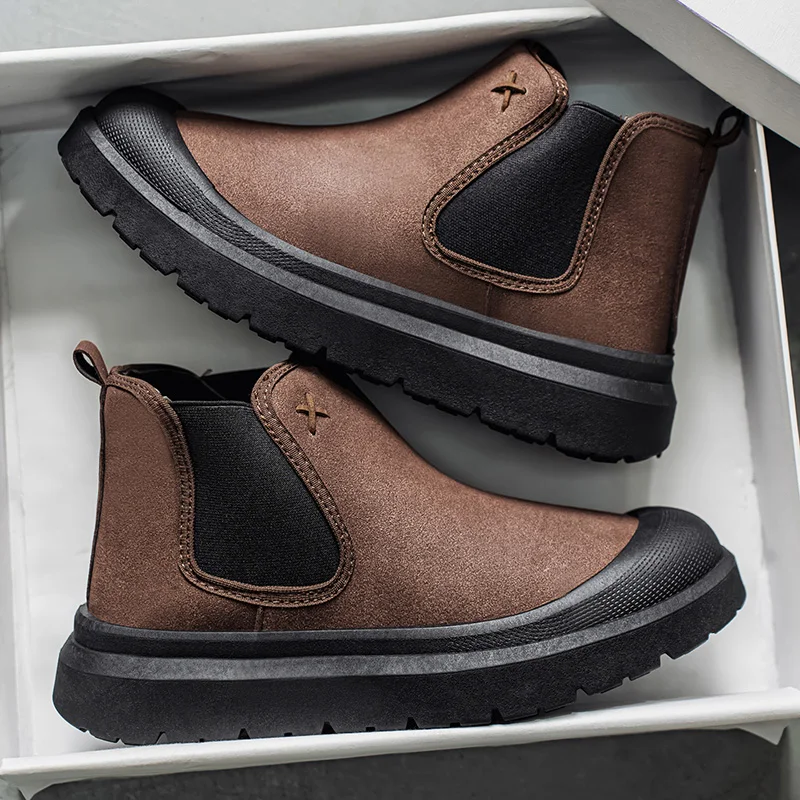 Теплые повседневные элегантные мужские ботильоны на плоском каблуке. Мужские ботильоны на платформе высокого качества 2026 года. Роскошная дизайнерская обувь «Челси» для мужчин.
Теплые повседневные элегантные мужские ботильоны на плоском каблуке. Мужские ботильоны на платформе высокого качества 2026 года. Роскошная дизайнерская обувь «Челси» для мужчин.