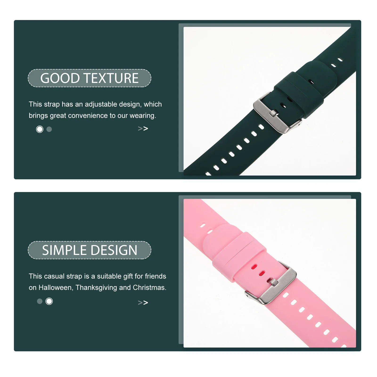 2pcs Silicone Watchband Adjustable Non-Slip Strap For Smartwatch Replaceable Watch Bands Breathable Comfortable Watch Belt
2pcs Silicone Watchband Adjustable Non-Slip Strap For Smartwatch Replaceable Watch Bands Breathable Comfortable Watch Belt