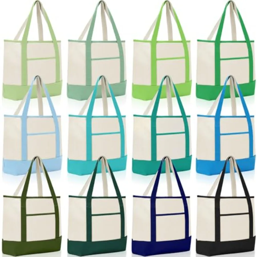 Sanwuta 12 Pack Canvas Tote Bags Bulk, Reusable Shopping Grocery Bags with Handles for Women, Teacher and Mother's Day Gifts
Sanwuta 12 Pack Canvas Tote Bags Bulk, Reusable Shopping Grocery Bags with Handles for Women, Teacher and Mother's Day Gifts