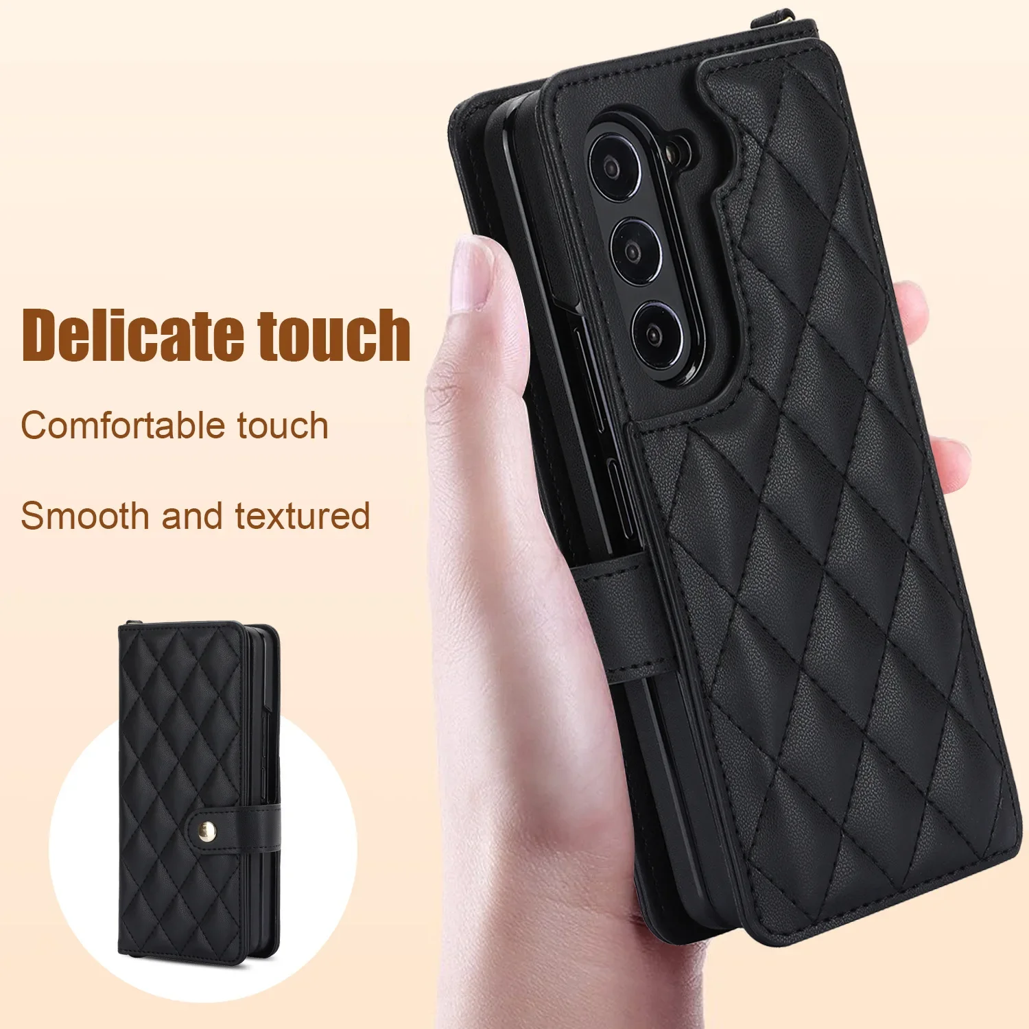 For Samsung Galaxy Z Fold 6 5 4 3 Case Multicolor Matte Plain Leather Card Bag With Landyard Folding Shockproof Case Accessories
For Samsung Galaxy Z Fold 6 5 4 3 Case Multicolor Matte Plain Leather Card Bag With Landyard Folding Shockproof Case Accessories