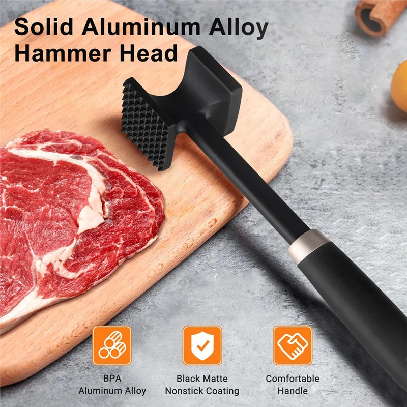HHO-Meat Tenderizer Heavy Duty Solid Meat Hammer Pounder Tool For Tenderizing Steak, Pork And Beef
HHO-Meat Tenderizer Heavy Duty Solid Meat Hammer Pounder Tool For Tenderizing Steak, Pork And Beef