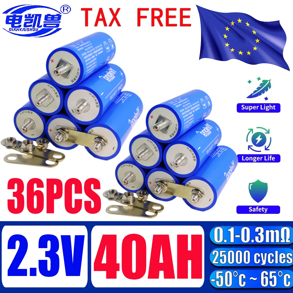 36pcs 100% original Yinlong 2.3v 40ah lithium titanate LTO 66160H battery electric boat solar speaker car starting power supply
36pcs 100% original Yinlong 2.3v 40ah lithium titanate LTO 66160H battery electric boat solar speaker car starting power supply
