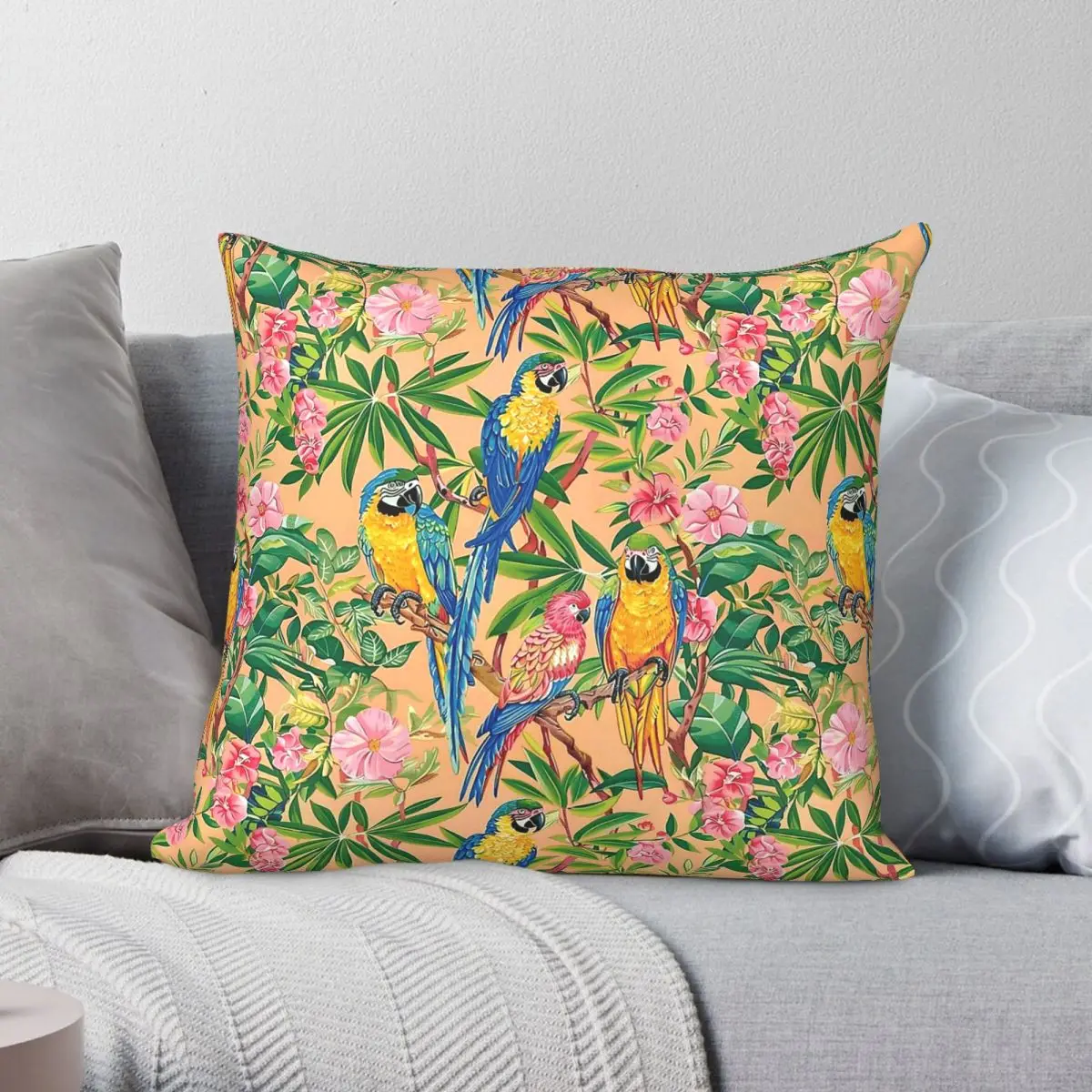 Macaw Parrots Pink Clematis Square Pillowcase Polyester Linen Velvet Creative Zip Decorative Throw Pillow Case Bed Cushion Cover
Macaw Parrots Pink Clematis Square Pillowcase Polyester Linen Velvet Creative Zip Decorative Throw Pillow Case Bed Cushion Cover