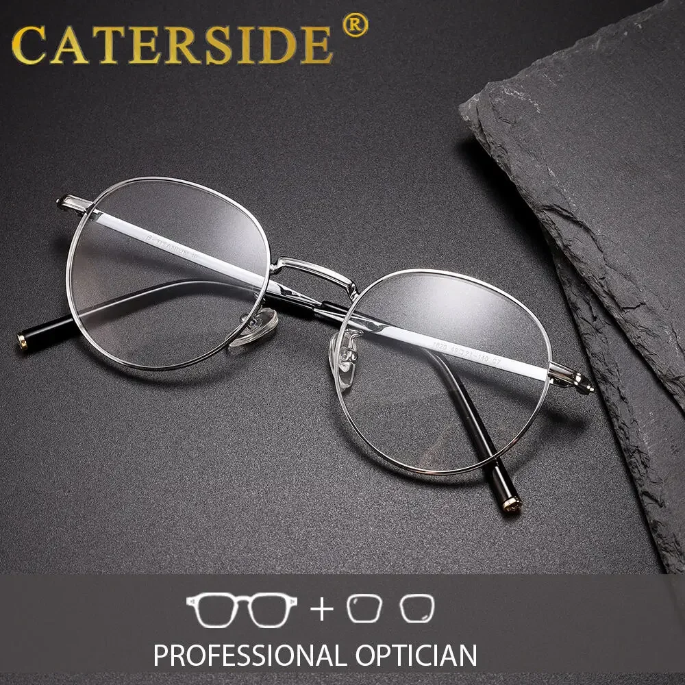 CATERSIDE Vintage Men's Optical Glasses High-Quality Round Metal Titanium Frame Customized Prescription Glasses Women's Eyewear
CATERSIDE Vintage Men's Optical Glasses High-Quality Round Metal Titanium Frame Customized Prescription Glasses Women's Eyewear