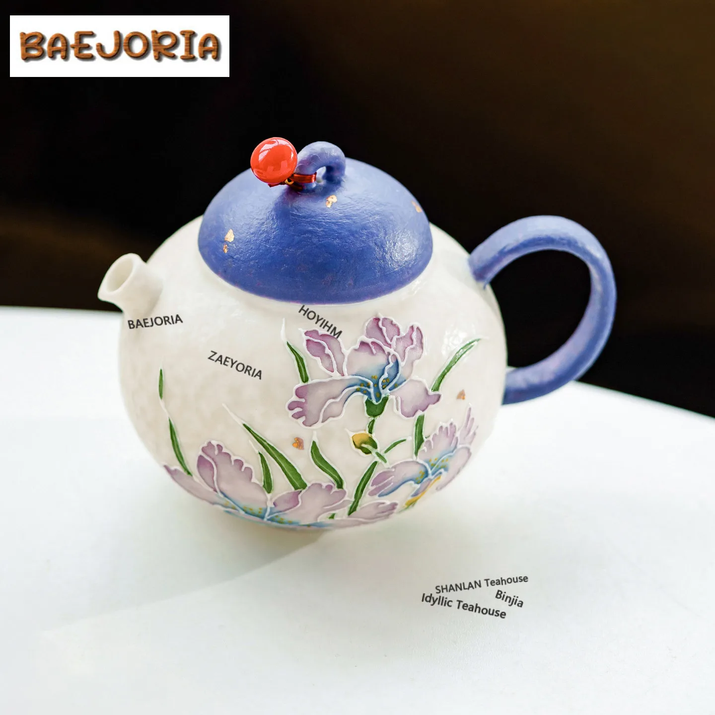150ml Hand Painted Purple Iris Teapot Boutique Tea Infuser Pot Tea Brewing Kettle With Filter For Tea Accessories Collection
150ml Hand Painted Purple Iris Teapot Boutique Tea Infuser Pot Tea Brewing Kettle With Filter For Tea Accessories Collection