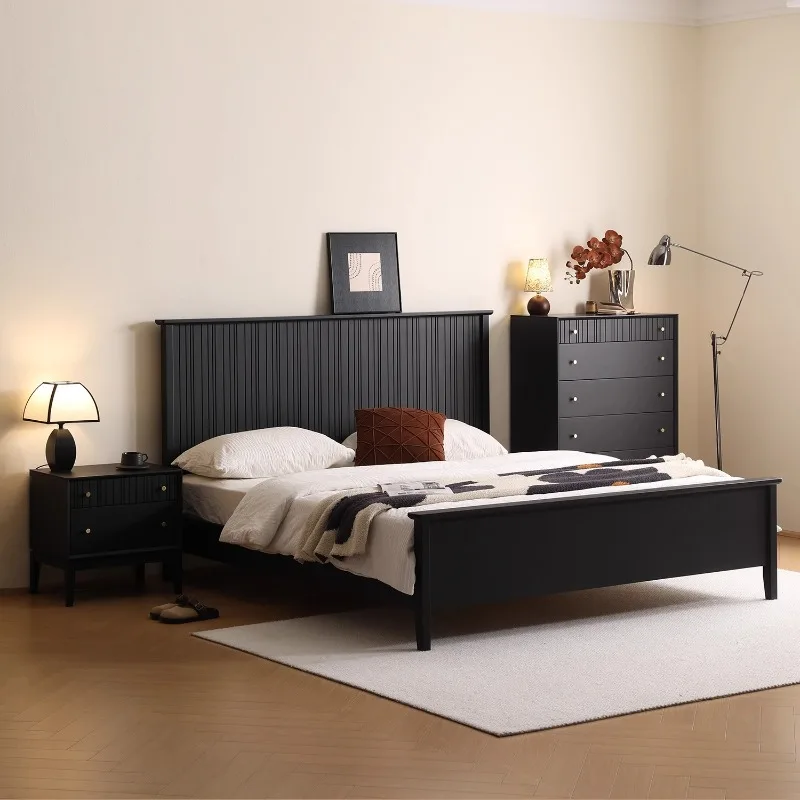 Tutu bed, solid wood double bed, modern simple bedroom 1.8m retro queen bed, master bedroom wedding bed
Tutu bed, solid wood double bed, modern simple bedroom 1.8m retro queen bed, master bedroom wedding bed