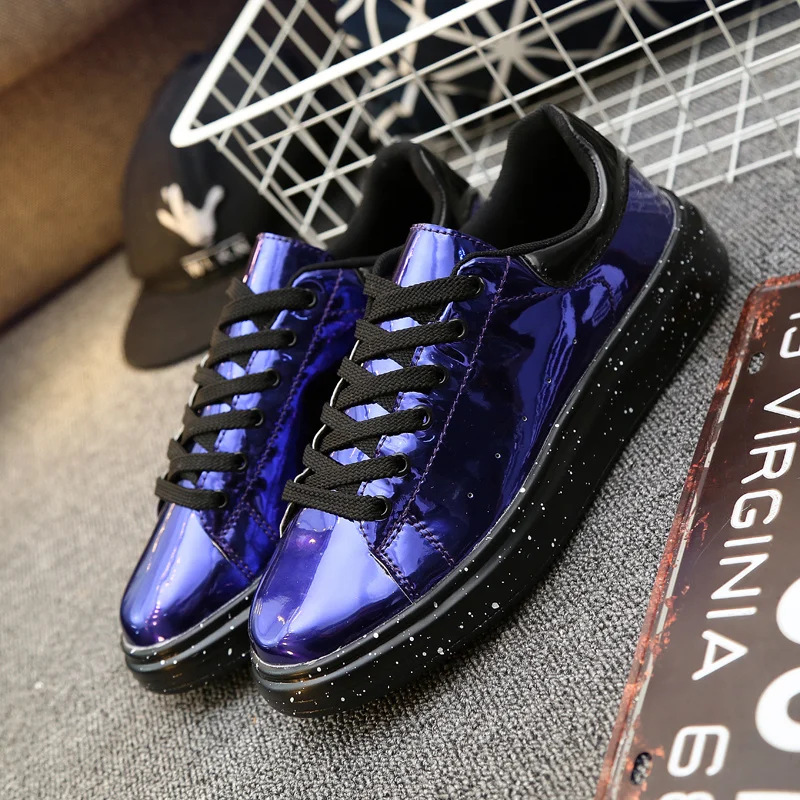 Low-top Blue Mirror Glitter Sneakers Men Luxury Designer Shoes Streetwear Hip Hop Casual Shoes Men Flat Sneakers chaussure homme
Low-top Blue Mirror Glitter Sneakers Men Luxury Designer Shoes Streetwear Hip Hop Casual Shoes Men Flat Sneakers chaussure homme