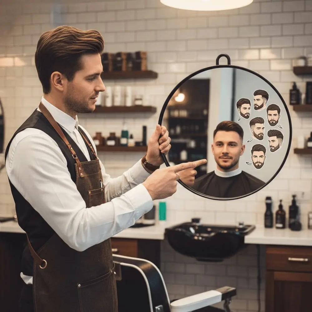 Modern Round Hanging Mirror Professional with Back Holes Handheld Makeup Mirror Glass Easy To Install
Modern Round Hanging Mirror Professional with Back Holes Handheld Makeup Mirror Glass Easy To Install