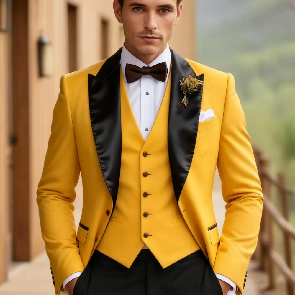 Men's Fashion 3 Piece Slim Fit Groom Tuxedo Suits Formal Wedding/Business Jacket Vest Trousers Set for Party Prom
Men's Fashion 3 Piece Slim Fit Groom Tuxedo Suits Formal Wedding/Business Jacket Vest Trousers Set for Party Prom