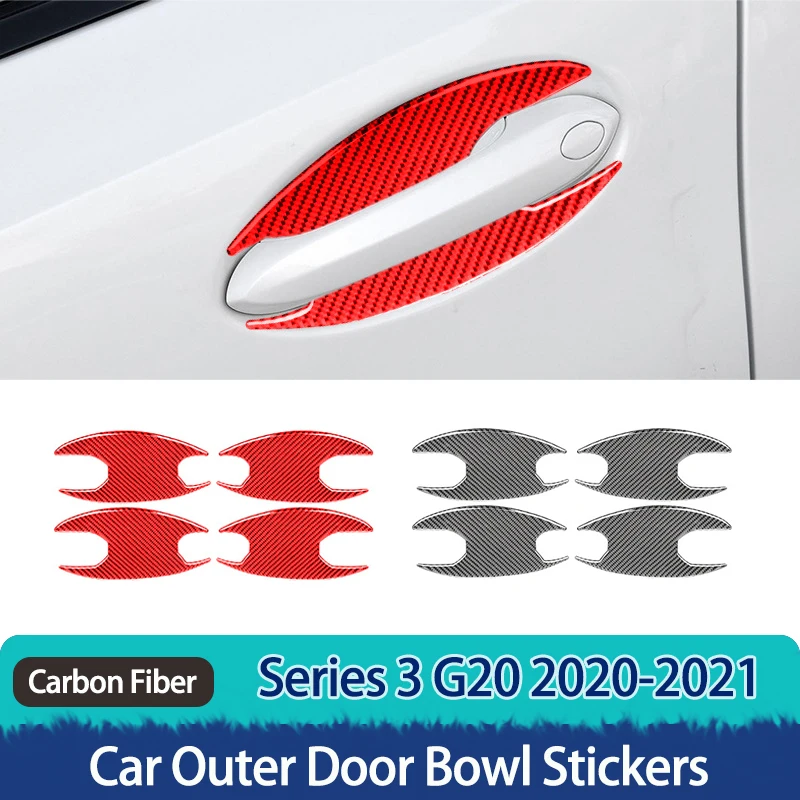 4pcs Real Carbon Fiber Car Door Bowl Anti-scratched Stickers for BMW 3 Series G20 2020 2021 G28 Vehicle Exterior Modification
4pcs Real Carbon Fiber Car Door Bowl Anti-scratched Stickers for BMW 3 Series G20 2020 2021 G28 Vehicle Exterior Modification