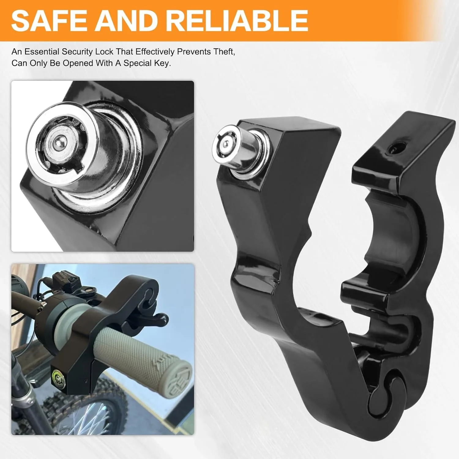 Motorcycle Handlebar Lock Anti Theft Throttle Grip Clutch Brake Lock Adjustable Universal For Honda CRF Motorbikes Moped Scooter
Motorcycle Handlebar Lock Anti Theft Throttle Grip Clutch Brake Lock Adjustable Universal For Honda CRF Motorbikes Moped Scooter