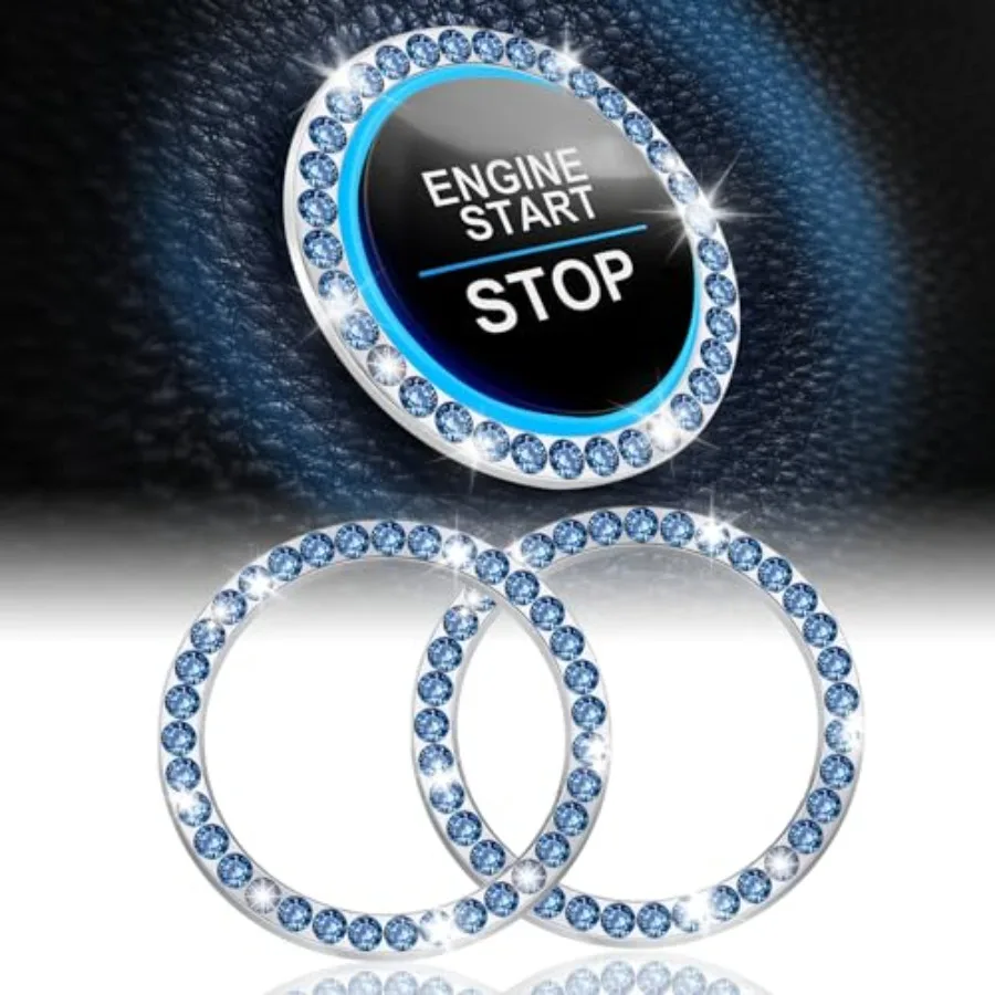 2 PCS Crystal Car Engine Start Sat, Bling Car Inter Accories Women, Pus to Start Button Cover Sticker, Automotive Decals, Blue
2 PCS Crystal Car Engine Start Sat, Bling Car Inter Accories Women, Pus to Start Button Cover Sticker, Automotive Decals, Blue