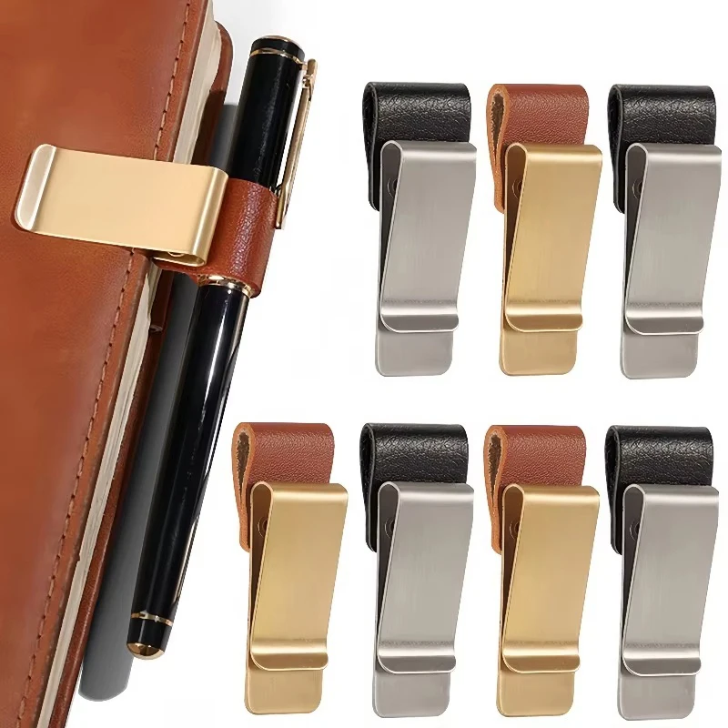 1pcs Leather Metal Stainless Steel Pen Holder Notebook Clip For Journal Notebook Paper Folder Writing Office Supplies Accessory
1pcs Leather Metal Stainless Steel Pen Holder Notebook Clip For Journal Notebook Paper Folder Writing Office Supplies Accessory