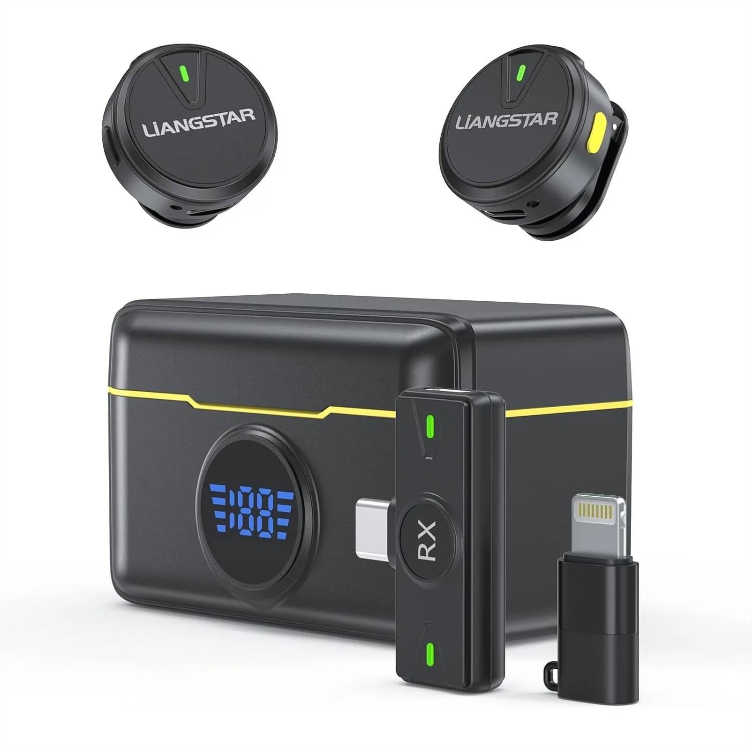 Wireless Lavalier Microphone for iPhone/Android, Mini Mic with Charging Case Noise Canceling, 40H Battery Life, Lapel Mic for
Wireless Lavalier Microphone for iPhone/Android, Mini Mic with Charging Case Noise Canceling, 40H Battery Life, Lapel Mic for