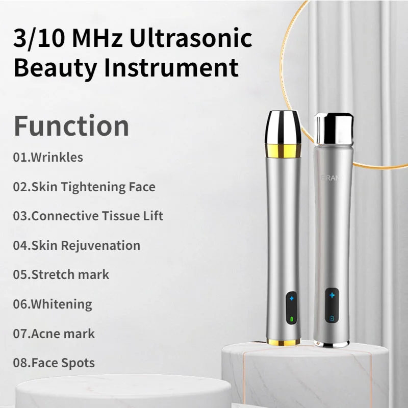 Handheld 10MHz 3MHz Ultrasoni Beauty Device for Strong Acne Scar Pimple Stretch Mark Removal and Nose Face Lifting
Handheld 10MHz 3MHz Ultrasoni Beauty Device for Strong Acne Scar Pimple Stretch Mark Removal and Nose Face Lifting