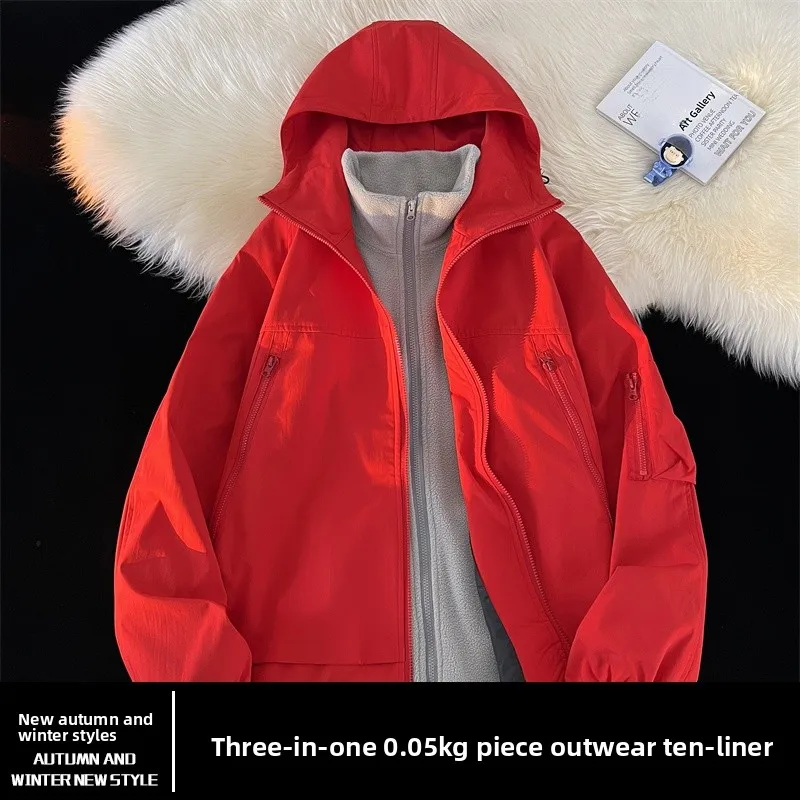 Мужская повседневная куртка 3-в-1: осенне-зимняя, водонепроницаемая, ветрозащитная, со съемным капюшоном, на молнии, декоративная, свободного кроя, модная
Мужская повседневная куртка 3-в-1: осенне-зимняя, водонепроницаемая, ветрозащитная, со съемным капюшоном, на молнии, декоративная, свободного кроя, модная