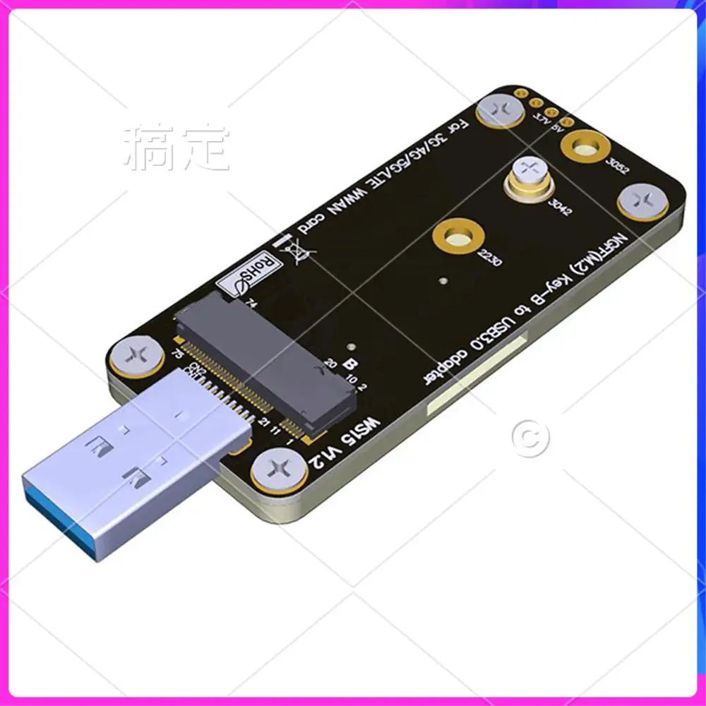 Карта адаптера AP-M.2 NGFF Key B к USB 3.0 с двумя слотами для SIM-карт, поддержка модуля 4G/5G/LTE, для тестирования адаптера модуля WWAN
Карта адаптера AP-M.2 NGFF Key B к USB 3.0 с двумя слотами для SIM-карт, поддержка модуля 4G/5G/LTE, для тестирования адаптера модуля WWAN