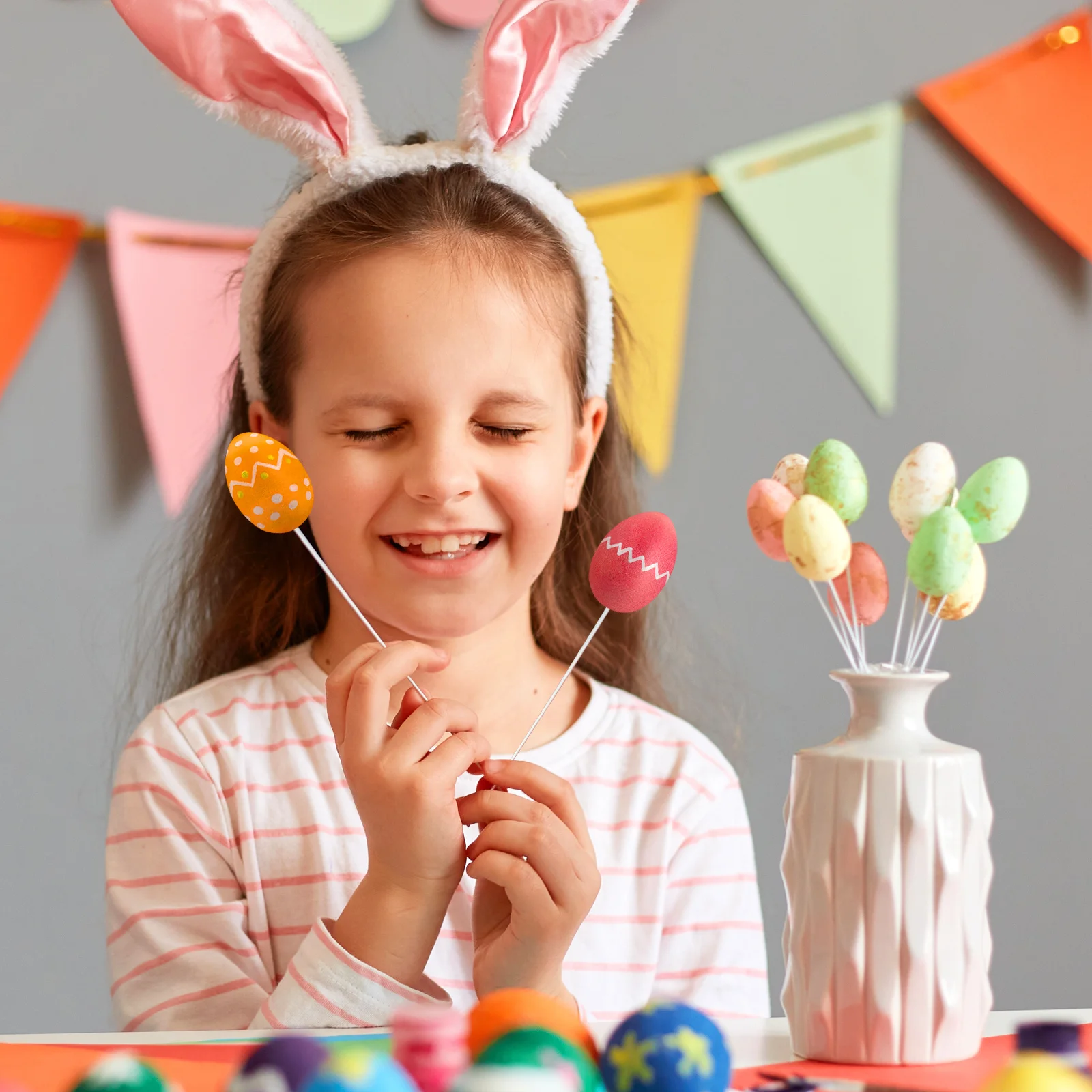 50pcs Foam Easter Diy Decoration Durable Solid Painting Kids Festival Montessori 4Cm Easter Egg Egg Foam White
50pcs Foam Easter Diy Decoration Durable Solid Painting Kids Festival Montessori 4Cm Easter Egg Egg Foam White