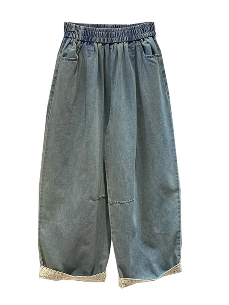 Plus Size 5XL 140kg Summer Autumn Ankle-Length Elastic Pants Wasit Lace Jeans for Woman Big size Jeans Oversized Women Clothes
Plus Size 5XL 140kg Summer Autumn Ankle-Length Elastic Pants Wasit Lace Jeans for Woman Big size Jeans Oversized Women Clothes