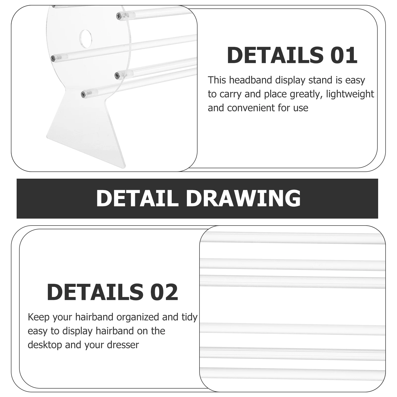 Clear Acrylic Organizer Stand Hair Accessories Rack Storage Display Holder For Headband Organizer For Girls Girls Women Baby 
Clear Acrylic Organizer Stand Hair Accessories Rack Storage Display Holder For Headband Organizer For Girls Girls Women Baby