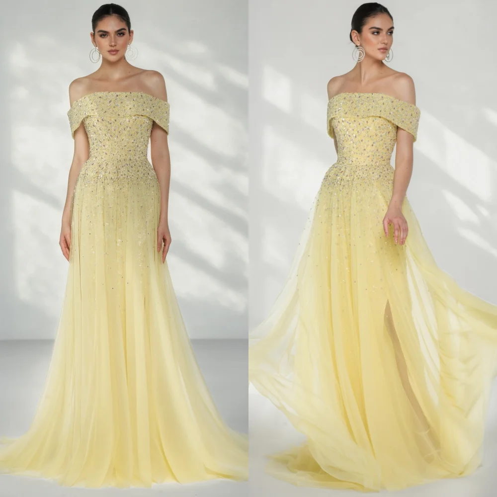Customized Sparkle Fashion Chiffon Sequined Pleat A-line Off-the-shoulder Long Dresses Bespoke Occasion Retro
Customized Sparkle Fashion Chiffon Sequined Pleat A-line Off-the-shoulder Long Dresses Bespoke Occasion Retro