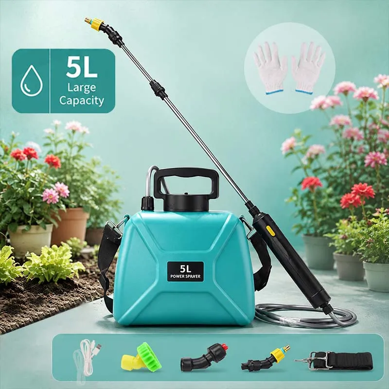 Shoulder mounted electric spray disinfection spray 5L electric watering can gardening spray can portable electric spray, simple
Shoulder mounted electric spray disinfection spray 5L electric watering can gardening spray can portable electric spray, simple