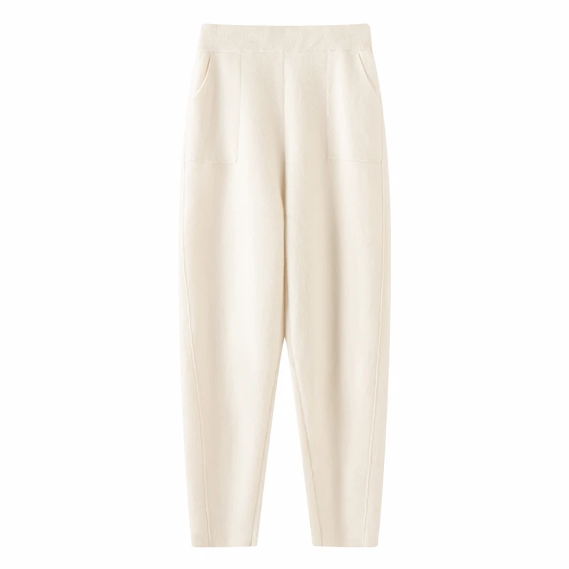 Women's Cashmere Pencil Pants Autumn Winter Office Lady Threaded Elastic Waist Trousers 100% Merino Wool Knitted Thicken Pants
Women's Cashmere Pencil Pants Autumn Winter Office Lady Threaded Elastic Waist Trousers 100% Merino Wool Knitted Thicken Pants
